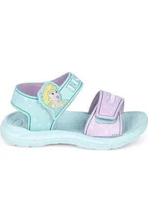 Disney Frozen Elsa & Anna Sandale Mädchen Strandschuhe mit Klettverschluss Gr. 24- 29 blau 26 EU