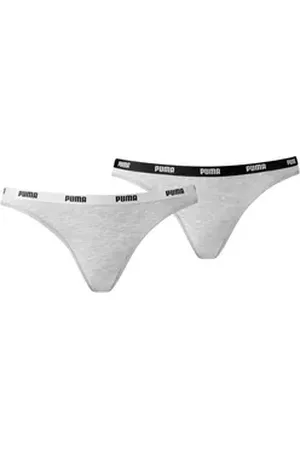 PUMA Bikinislip WOMEN BIKINI 2P HANG (2er Pack) Mit elastischem Logobund grau XL