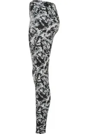 Urban classics Leggings Damen Ladies Soft AOP Leggings (1-tlg) schwarz 3XL