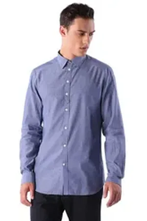 Diesel Langarmhemd S-ACHAI CAMICIA blau