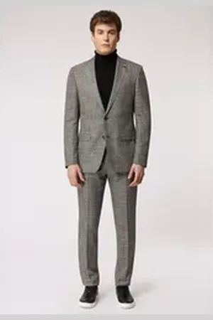 Roy Robson Hosenanzug mit Karomuster im Slim Fit grau 48