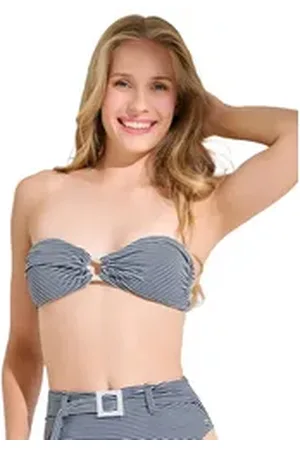 Lisca Balconette-Bikini-Top Bandeau Bikini Top Lascari (Stück, 1-St), abnehmbare Träger blau S