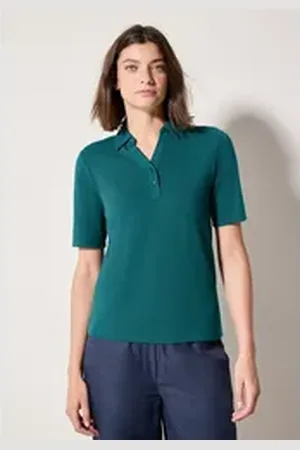 CECIL Poloshirt aus reiner Baumwolle grün L (42)