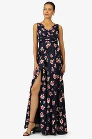Forever New Kraimod Abendkleid mit Raffungen und floralem Druck rot 42