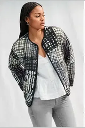 Next Steppjacke Steppjacke aus 100 % Baumwolle mit Druckknöpfen (1-St) blau L