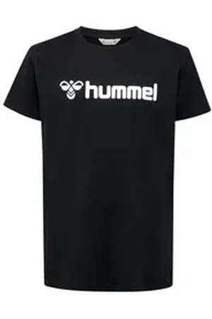 Hummel T-Shirt T-Shirt mit Logo Print aus Bio-Baumwolle (1-tlg) hmlGO 2.0 LOGO T-SHIRT S/S KIDS schwarz 164