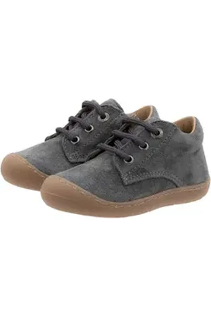 Clic! Lauflernschuhe Schuhe für Kinder aus Leder Grau 9291 Schnürschuh 26 EU