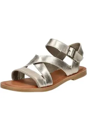 TOMS Sandalen Leder Riemchensandalette goldfarben 37,5 EU