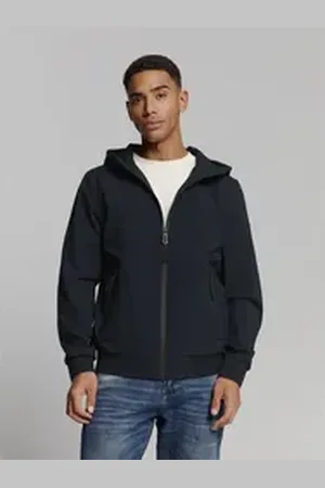 No Excess Kurzjacke Jacke mit kapuze blau M