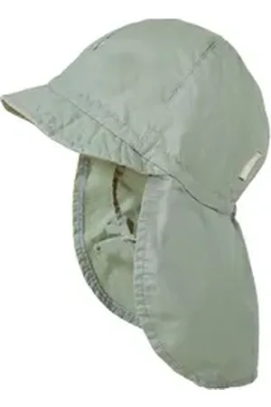 maximo Schirmmütze GOTS MINI GIRL-Schildmütze Waschoptik, Nackenschutz, Bindeband, UV30 grün 53