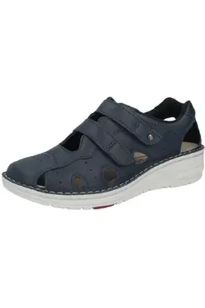 Berkemann Weiblich Work Larena Halbschuh Leder Klettschuh blau 5,0