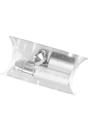 Fantasia Beauty Parfümzerstäuber Taschenzerstäuber Silberfarben für 10 ml + Trichter silberfarben (1 St), Parfümzerstäuber Silberfarben mit Trichter silberfarben