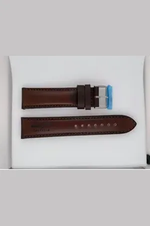 Zeppelin Uhrenarmband Herren Lederarmband dunkelbraun mit Logo 20 mm
