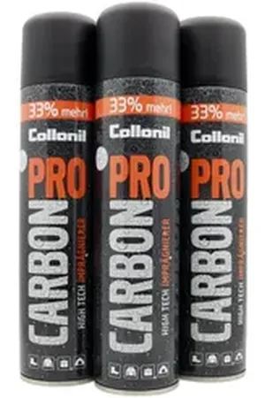 Collonil 3x 400ml Carbon Pro für Schuhe & Bekleidung Imprägnierspray Schuh-Imprägnierspray