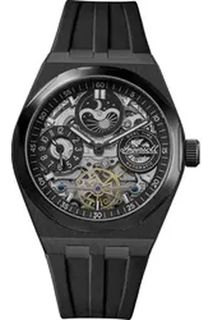 INGERSOLL 1892 Quarzuhr Herrenuhr PUR schwarz , (Analoguhr), Herren Armbanduhr rund, PURarmband schwarz, Elegant schwarz