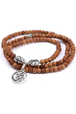 BODHI Wickelarmband Mala Wickel-Armband aus Holz mit Sandelholz-Duft, Modeschmuck