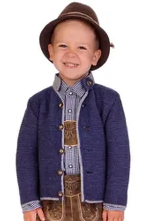 Isar Trachtenjacke Trachtenjacke Kinder - LIAS - berber, jeansblau blau 98