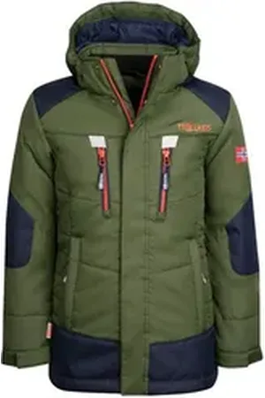 TROLLKIDS Parka Narvik Wasserdicht grün|orange 98