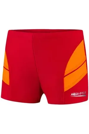 Aquaspeed Badehose Eng anliegende Badepants 116 cm Bewegungsfreiheit & Komfort (Formbeständiges Gewebe für langanhaltenden Tragekomfort) Sportliche Passform für optimale Leistung im Wasser rot 116 cm