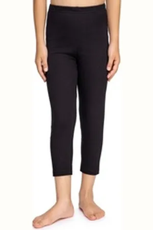 Merry Style Leggings Mädchen 3/4 Capri Leggings MS10-405 (1-tlg) elastischer Bund schwarz 128