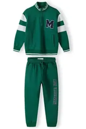 Minoti Jogginganzug Sweatshirt und Sweathosen- Set (2y-14y) grün 152-158cm