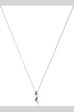 CHRIST Collier Damen-Kette 585er Weißgold 2 Topas silberfarben