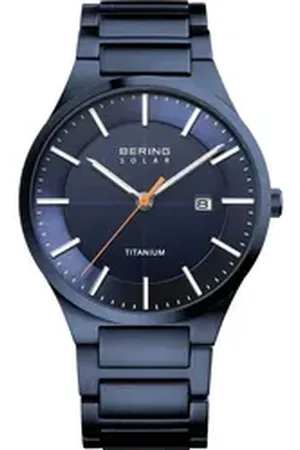Bering Titanchronograph Herrenarmbanduhr blau