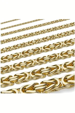 HOPLO Königskette Königskette Armkette Länge 21 cm - Breite 1,8 mm - 585-14 Karat Gold, Made in Germany goldfarben 21 cm Armkette Herren | 1.8 mm
