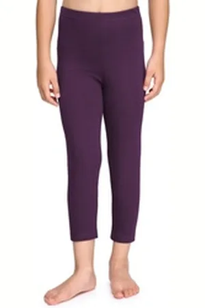 Merry Style Leggings Mädchen Caprihose 3/4 Hosen aus Baumwolle MS10-226 (1-tlg) bequem, elastischer Bund lila 110