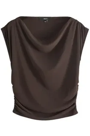 Next Shirttop Ärmelloses, drapiertes Oberteil (1-tlg) braun 54