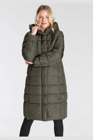 ONLY Steppmantel ONLTINA PUFFER X LONG COAT OTW mit Kapuze grün XXL (44)