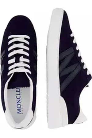 Moncler Monaco M Wildleder Turnschuhe Sneaker gepolsterte Zunge, TPU-Garn und EVA-Zwischensohle blau 46