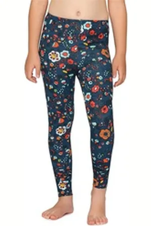 Merry Style Leggings Mädchen Lange Hose MS10-337 (1-tlg) aus Baumwolle blau|bunt 152