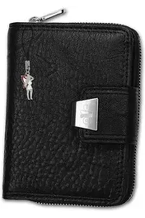 Jennifer Jones Geldbörse Damen Börse RFID Blocker (Portemonnaie, Portemonnaie), Damen Portemonnaie Echtleder Größe ca. 9cm, schwarz schwarz