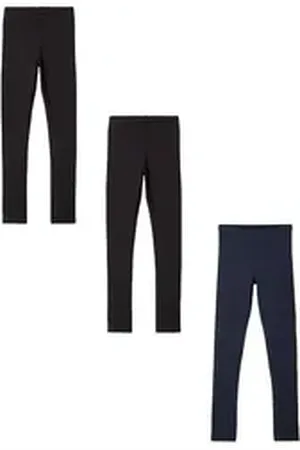 NAME IT Leggings Basic Leggings 3er Stück Set NKFVIVIAN (3-tlg) NKFVIVIAN LEGGING NOOS blau|schwarz 92