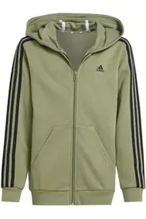 adidas Sportswear Langarmshirt U 3S FL FZ HOOD TENGRN/BLACK