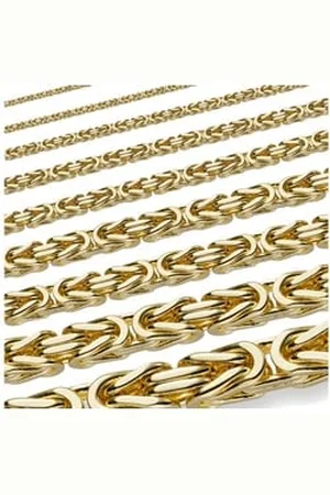 HOPLO Königskette Königskette Armkette Länge 21 cm - Breite 2,8 mm - 333 - 8 Karat Gold, Made in Germany goldfarben 21 cm Armkette Herren | 2.8 mm