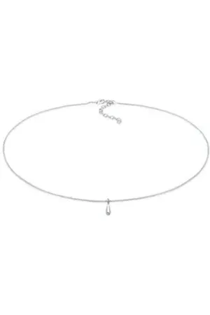 Elli Choker Tropfen Drop Anhänger Zart Schlicht 925 Silber silberfarben