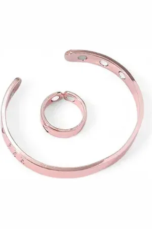 Eyecatcher Armreif Set Armreif und Ring mit Magneten Rosé glänzend rosa