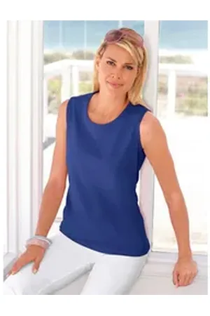 WITT WEIDEN Shirttop Trägertop blau|weiß 42