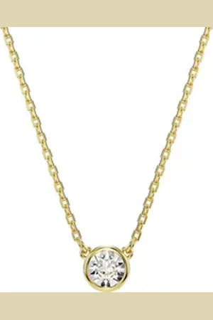 Swarovski Kette mit Anhänger Schmuck Geschenk Halskette Imber, 5684511, 5696039, mit ® Zirkonia (synth) gelb|goldfarben
