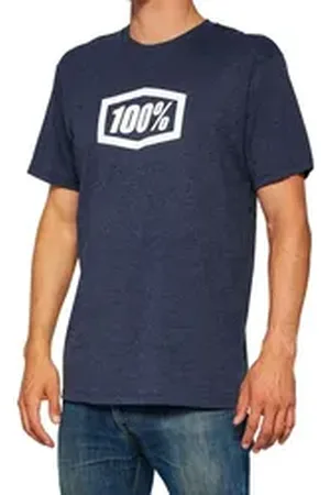 100% T-Shirt T-Shirts Icon T-Shirt - Navy Heather S- (1-tlg) blau S