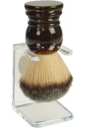 Fantasia Beauty Rasierpinsel-Set Rasierpinselhalter, Kunststoff glashell mit Rasierpinsel Synthetik, 1 tlg., Synthetik-Haar, Griff havanna farben