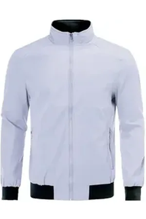 Allthemen Bomberjacke Herren Leichte Jacke mit Stehkragen grau S