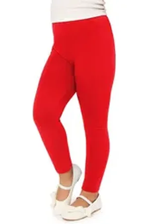 Merry Style Leggings Mädchen Lange Hose Freizeithose mit weitem Bein MS10-130 (1-tlg) elastischer Bund rot 122