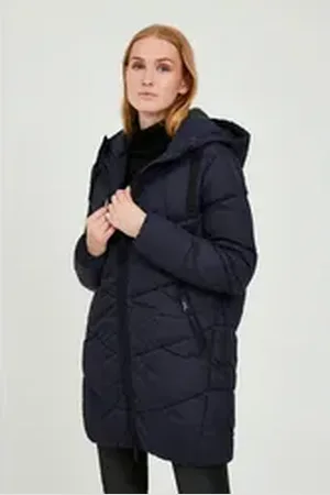 B YOUNG Steppjacke BYBOMINA JACKET 3 - 20810085 Steppmantel mit Kapuze blau 40