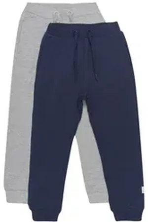 Minymo Jogginghose MIBasic Sweat Pants (2-pack) - 6032 Klassische Sweatpant mit Schnüre blau 140