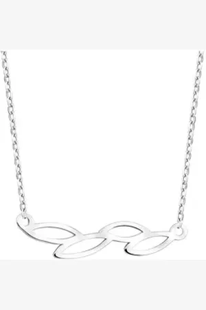 Sofia Milani Kette mit Anhänger Blatt, 925 Silber Damen Schmuck - N0580 silberfarben