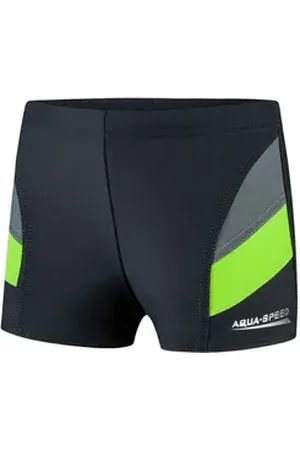 Aquaspeed Badehose Atmungsaktive Badepants 152 cm Komfortabel & langlebig (Enganliegend für optimale Beweglichkeit & sportlichen Look) Schnell trocknend & atmungsaktiv – kein unangenehmes Kleben grau|grün 152 cm