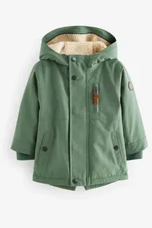 Next Parka Wasserdichter Parka mit Borgfutter (1-St) grün 62-68 (3-6 Mon.)